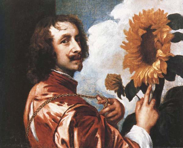 Anthony Van Dyck Self-Portrait with a Sunflower oil painting picture